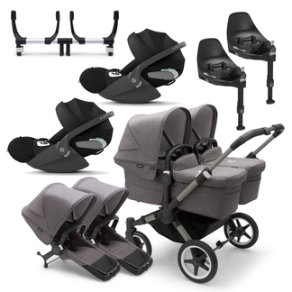 Bugaboo Donkey 5 Twin with Cybex Cloud T Travel System Bundle