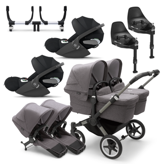 Bugaboo Donkey 5 Twin with Cybex Cloud T Travel System Bundle