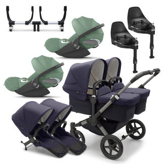 Bugaboo Donkey 5 Twin with Cybex Cloud T Travel System Bundle