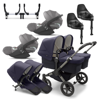 Bugaboo Donkey 5 Twin with Cybex Cloud T Travel System Bundle
