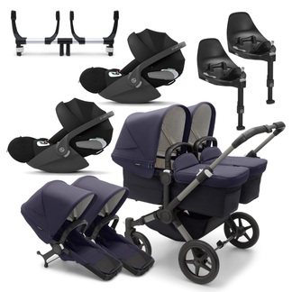 Bugaboo Donkey 5 Twin with Cybex Cloud T Travel System Bundle