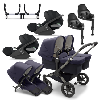 Bugaboo Donkey 5 Twin with Cybex Cloud T Travel System Bundle