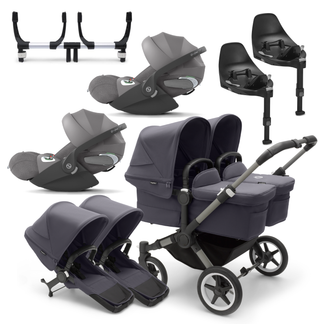Bugaboo Donkey 5 Double Twin Travel System with Cloud T Car Seat