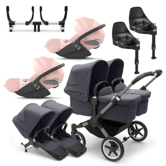 Bugaboo Donkey 5 Twin with Cybex Cloud T Travel System Bundle