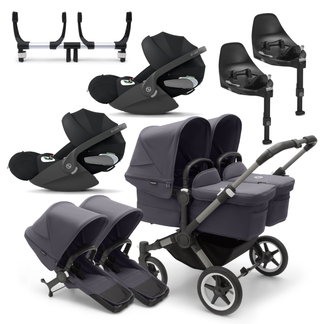 Bugaboo Donkey 5 Twin with Cybex Cloud T Travel System Bundle