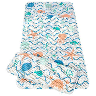 Clevamama Bath Mat with Kneeling Cushion - Under the sea  (AntiBac Treated)