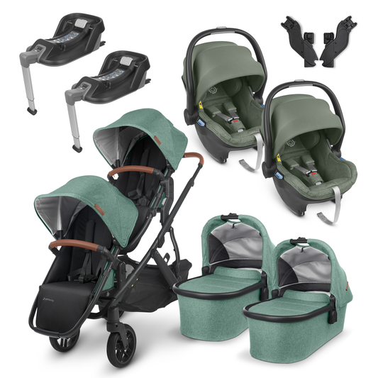 UPPAbaby Vista Twin Travel System with Mesa Car Seat and Base