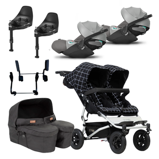 Mountain Buggy Duet Twin Bundle with Cybex Cloud Z2 and Bases