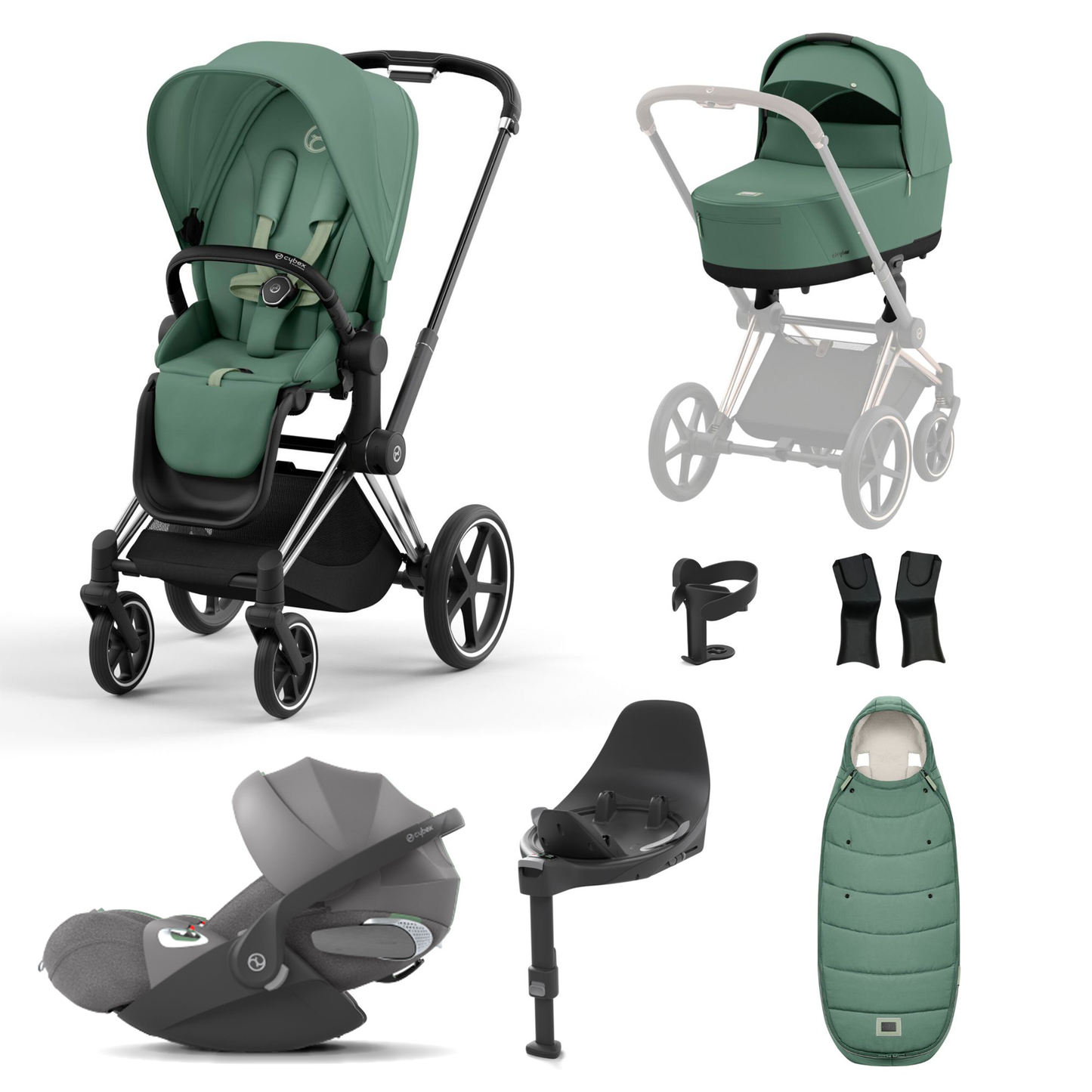 Cybex Priam Essentials Bundle with Cybex Cloud T and Base T