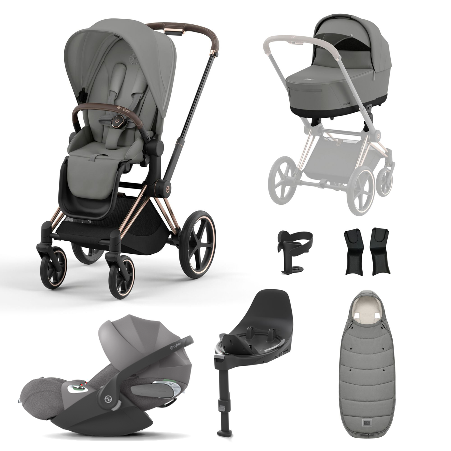 Cybex Priam Essentials Bundle with Cybex Cloud T and Base T