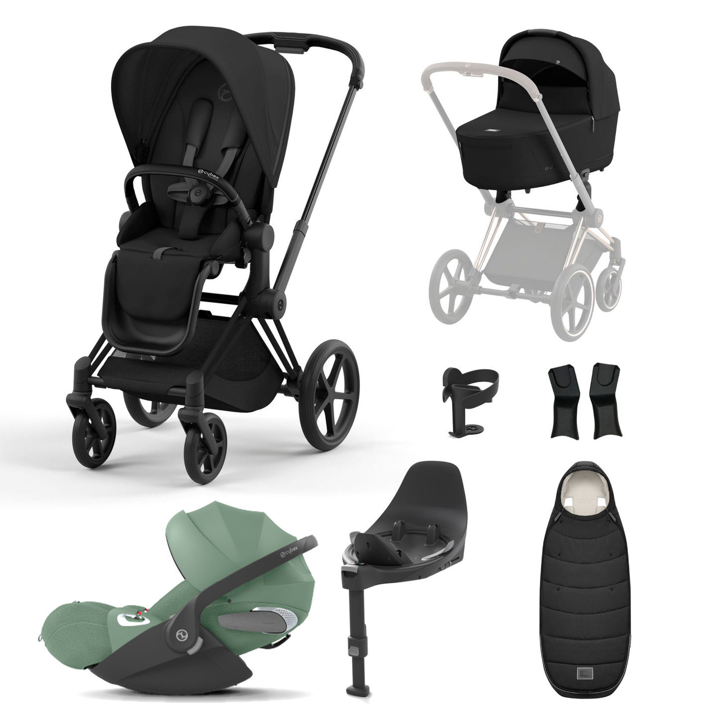 Cybex Priam Essentials Bundle with Cybex Cloud T and Base T