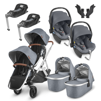 UPPAbaby Vista Twin Travel System with Mesa Car Seat and Base