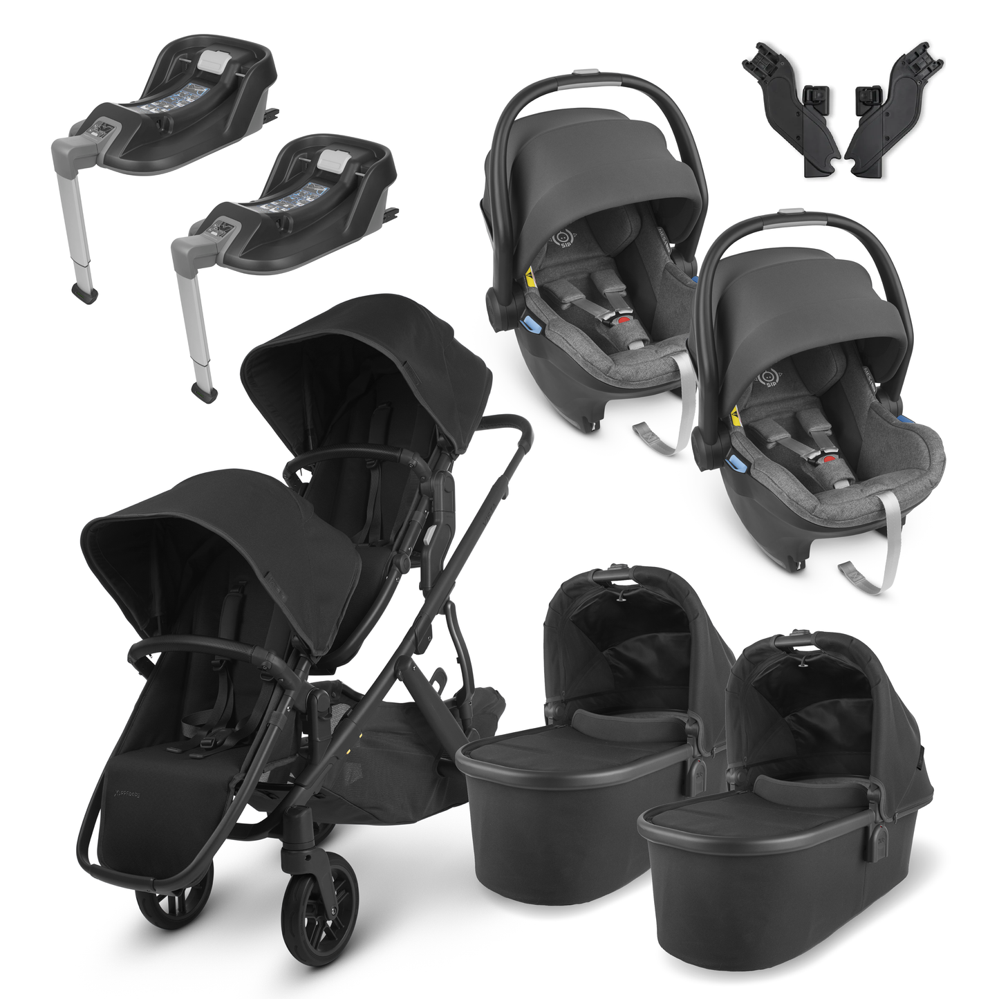 UPPAbaby Vista Twin Travel System with Mesa Car Seat and Base