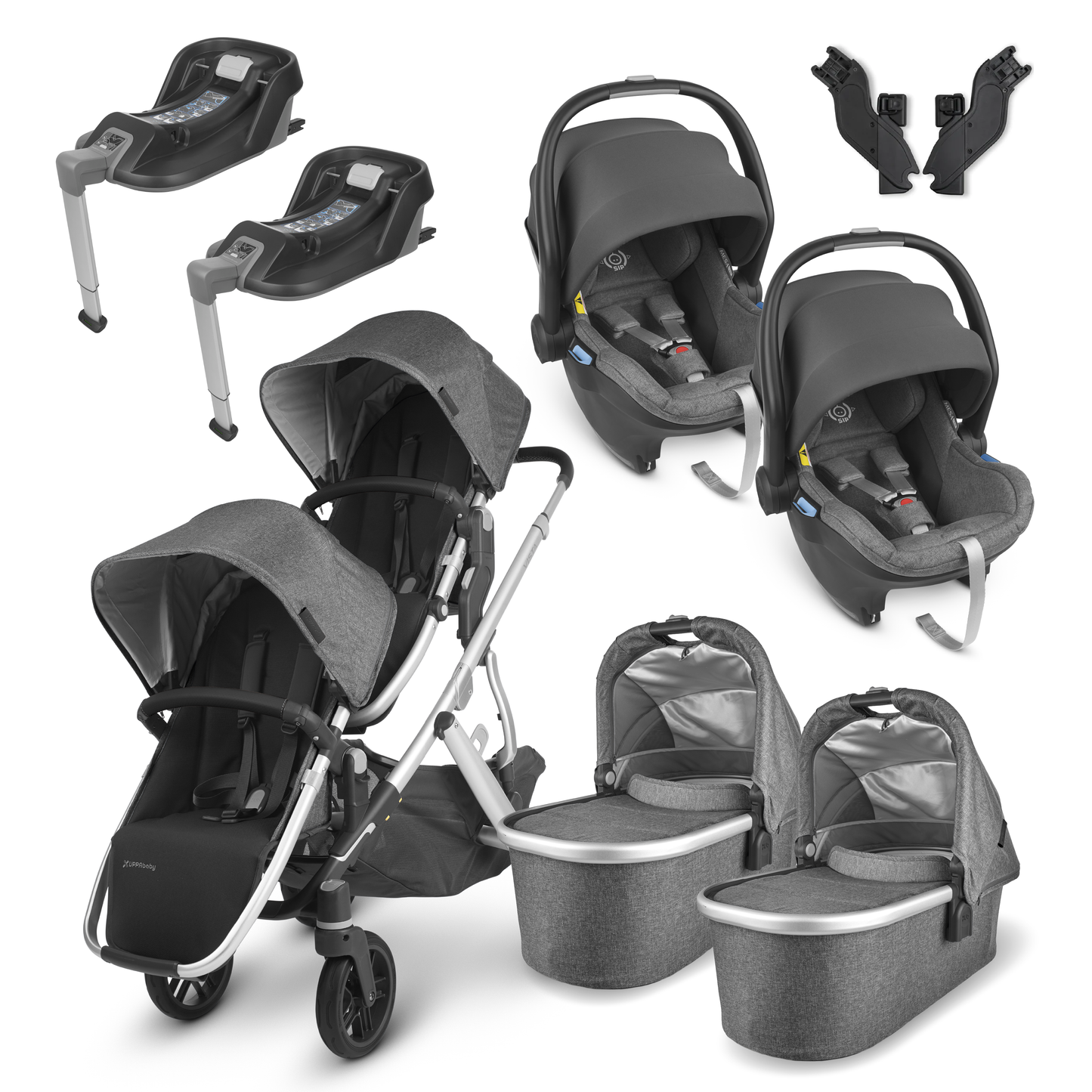 UPPAbaby Vista Double Twin Travel System with Mesa Car Seat