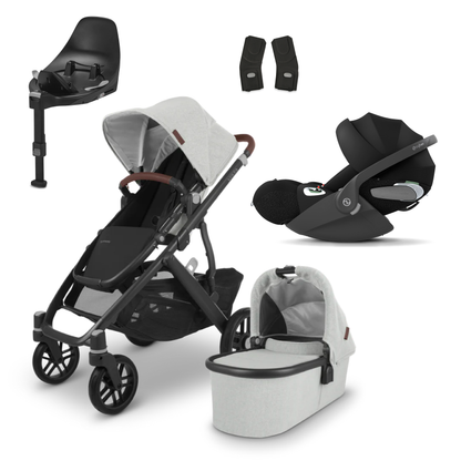 UPPABaby Vista V2 Travel System with Cybex Cloud T Car Seat Base