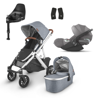 UPPABaby Vista V2 Travel System with Cybex Cloud T Car Seat Base