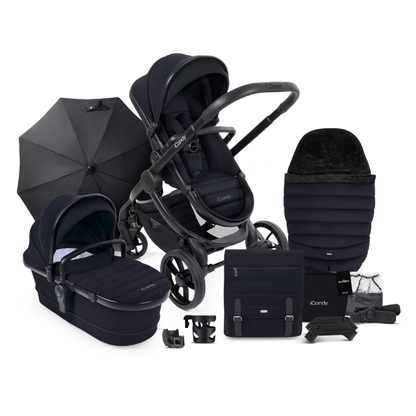 icandy peach 7 Pram Pushchair Bundle Black Edition