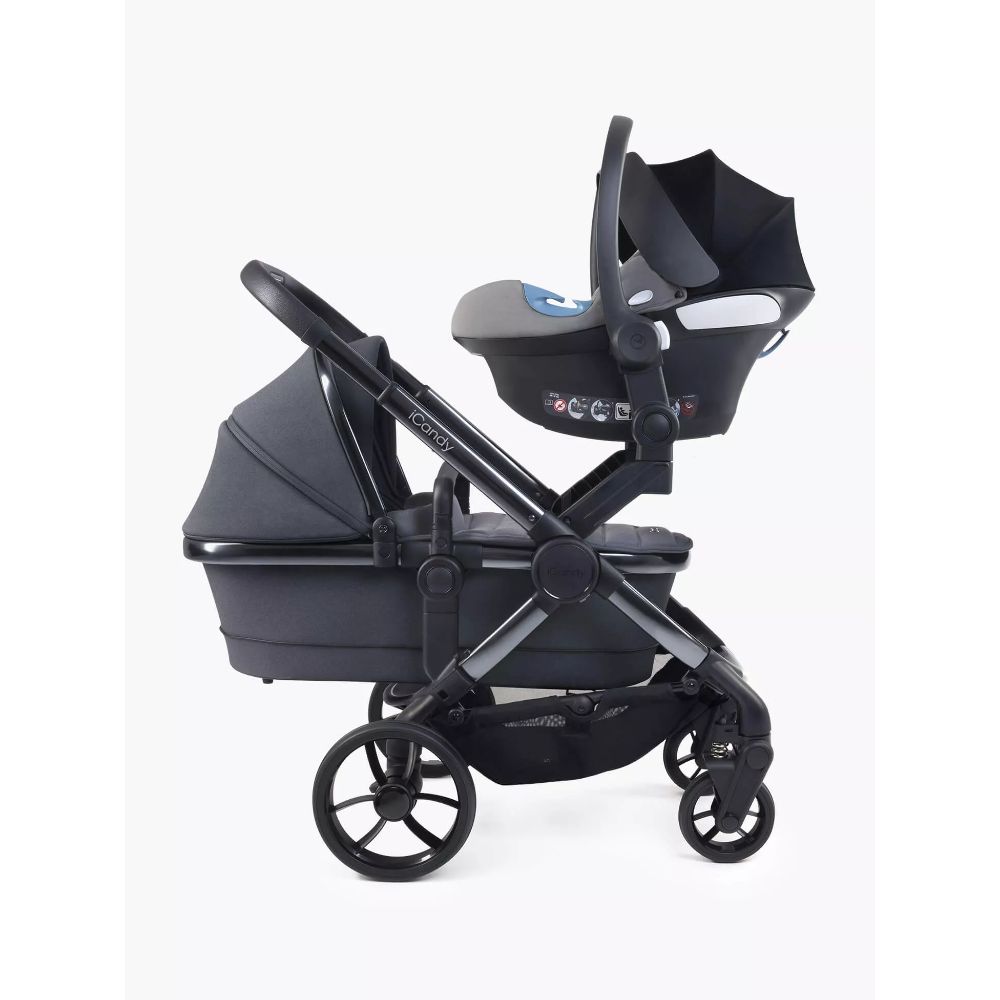 iCandy Peach Double Twin Buggy Bundle with Twin Carrycot