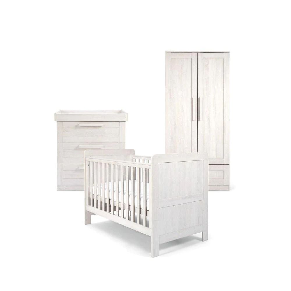 Mamas & Papas Atlas 3 Piece Cotbed Range with Dresser Changer and Wardrobe