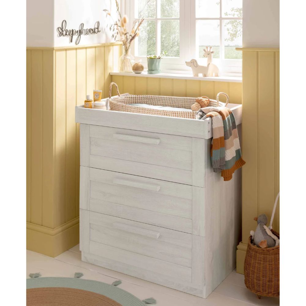 Mamas & Papas Atlas 3 Piece Cotbed Range with Dresser Changer and Wardrobe