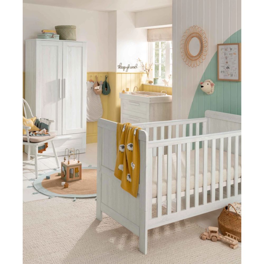 Mamas & Papas Atlas 3 Piece Cotbed Range with Dresser Changer and Wardrobe