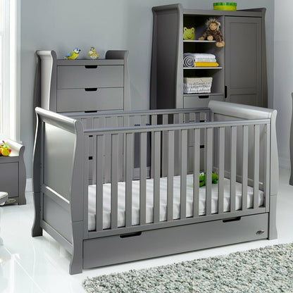 Obaby Stamford Classic 3 Piece Cot Bed with Dresser Changer and Wardrobe